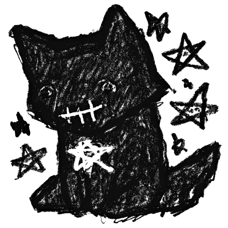 Scribbled Fox Mascot Vinyl Car Decal Sticker – Waterproof & UV-Resistant 6.826666666666667"