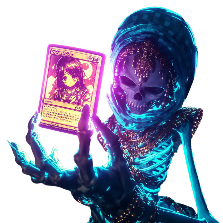 Skeleton Hand Card Vinyl Car Decal Sticker – Waterproof & UV-Resistant 6.826666666666667"