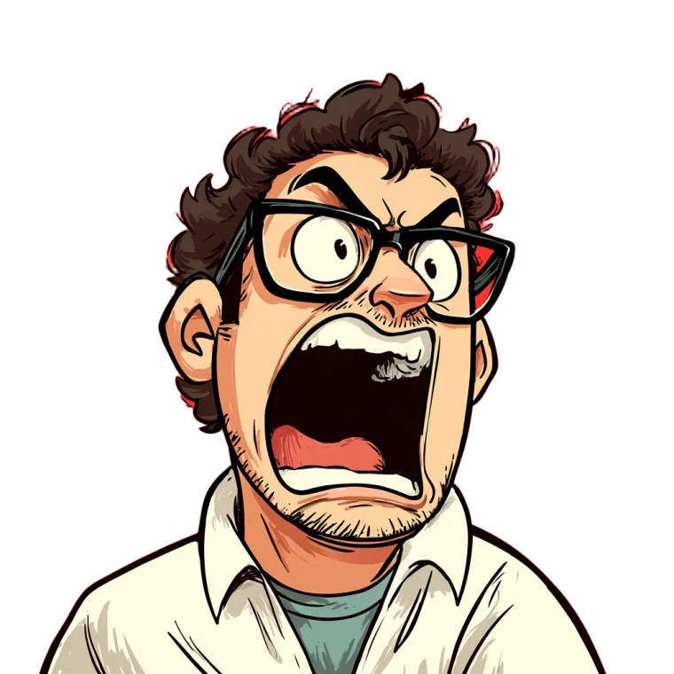 Yelling Cartoon Nerd Vinyl Car Decal Sticker – Waterproof & UV-Resistant 3.4133333333333336" Yelling Cartoon Nerd Vinyl Car Decal Sticker – Waterproof & UV-Resistant 3.4133333333333336"