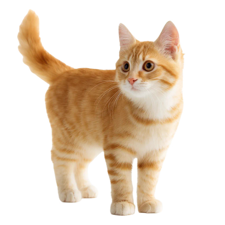 Orange Tabby Cat V16 Vinyl Car Decal Sticker – Waterproof & UV-Resistant 3.4133333333333336"