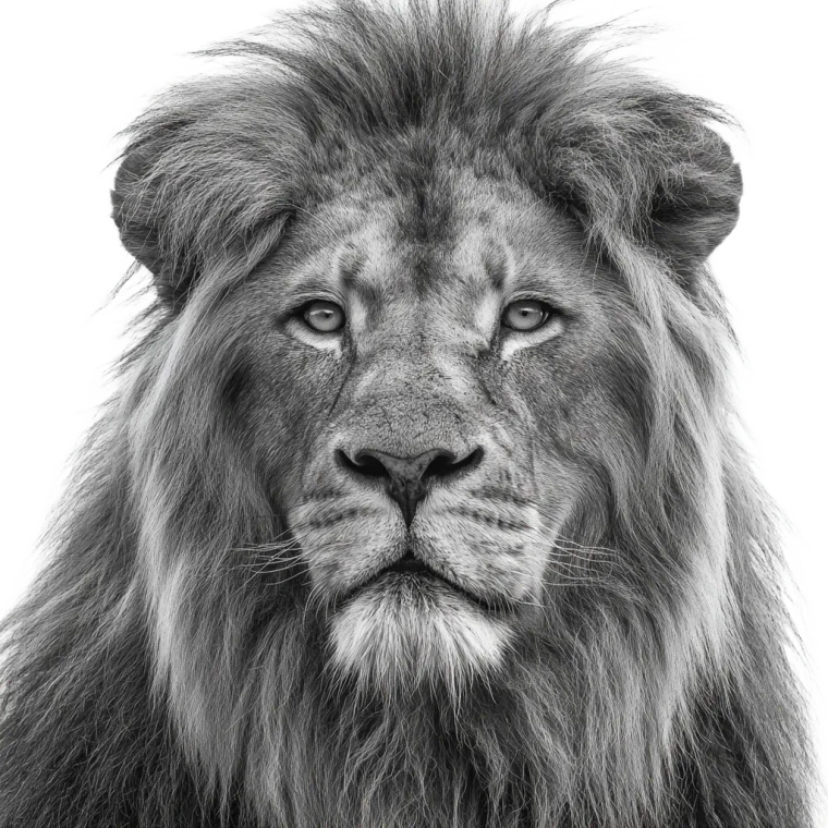 Lion Portrait V12 Vinyl Car Decal Sticker – Waterproof & UV-Resistant 3.4133333333333336"