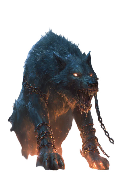 Monstrous Chained Wolf Vinyl Car Decal Sticker – Waterproof & UV-Resistant 4.746666666666667"