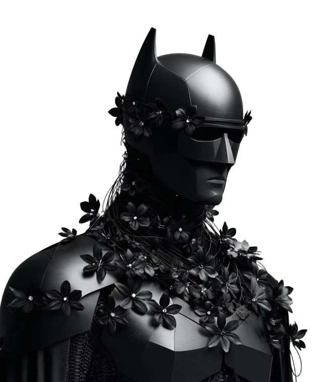 Floral Batman Vinyl Car Decal Sticker – Waterproof & UV-Resistant 8.0"