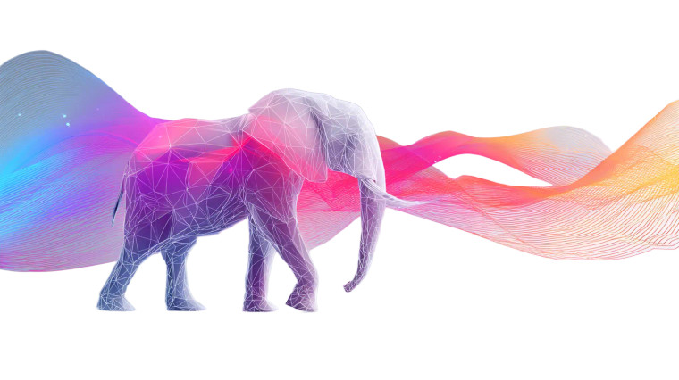 Digital Elephant Billboard Vinyl Car Decal Sticker – Waterproof & UV-Resistant 5.4