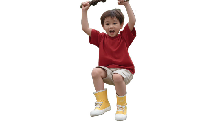 Joyful Jumping Kid Vinyl Car Decal Sticker – Waterproof & UV-Resistant 2.72"