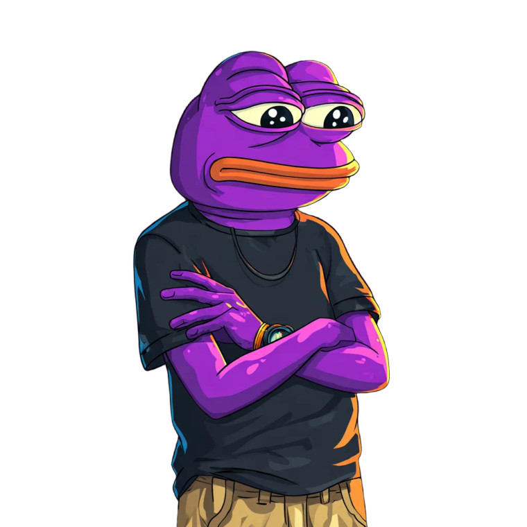 Purple Pepe Vinyl Car Decal Sticker – Waterproof & UV-Resistant 3.4133333333333336"