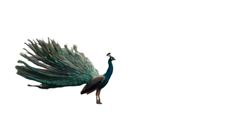 Majestic Peacock Display V6 Vinyl Car Decal Sticker – Waterproof & UV-Resistant 5.4