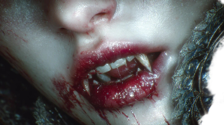 Dracula'S Fangs V3 Vinyl Car Decal Sticker – Waterproof & UV-Resistant 2.72"