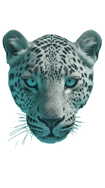 Turquoise Leopard Swim Vinyl Car Decal Sticker – Waterproof & UV-Resistant 9.706666666666667"