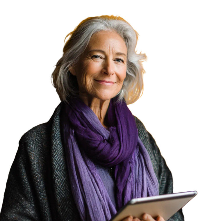 Stylish Older Woman V2 Vinyl Car Decal Sticker – Waterproof & UV-Resistant 3.4133333333333336"