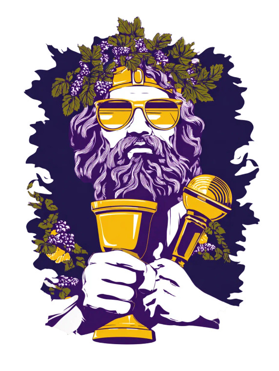 Dionysus Campaign Tee Vinyl Car Decal Sticker – Waterproof & UV-Resistant 8.213333333333333"