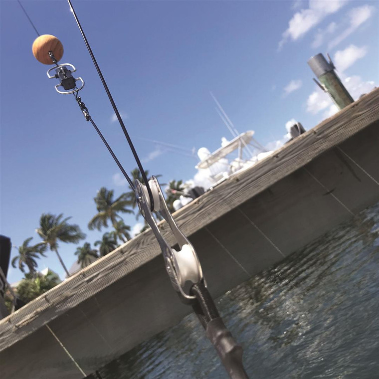 Upgrade Your Outrigger Gear! Fishing Outrigger Kit | Fits 22ft Poles | Glass Ring with Brass Clips | Adjustable Tension | 100ft Dacron Cord | Complete Rigging Set