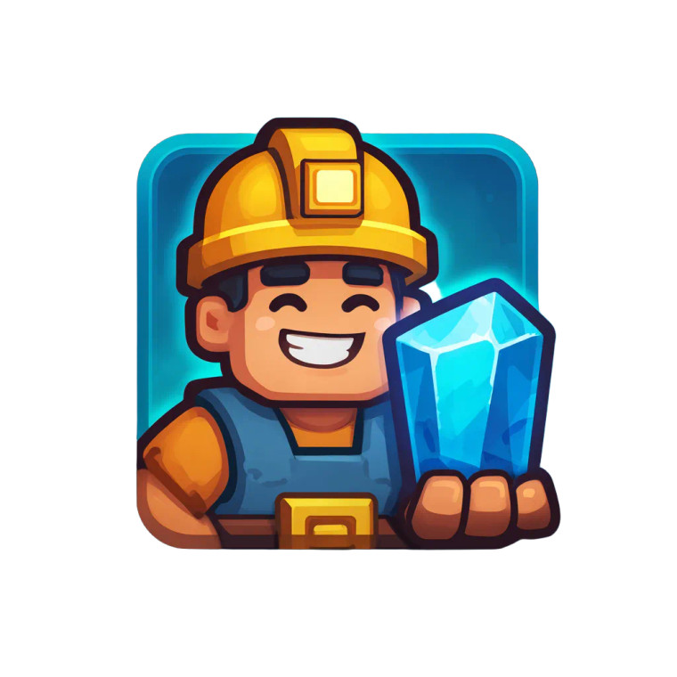 Smiling Miner Icon Vinyl Car Decal Sticker – Waterproof & UV-Resistant 3.4133333333333336"