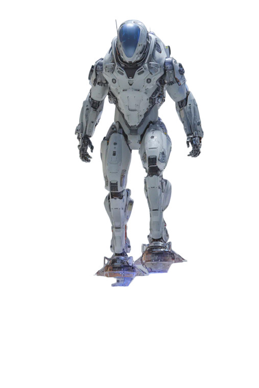Hovering Humanoid Robot Vinyl Car Decal Sticker – Waterproof & UV-Resistant 8.96"
