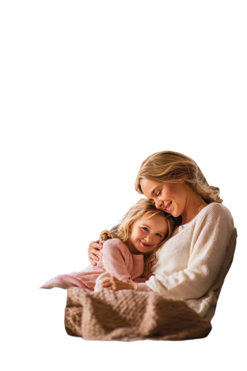 Mother And Daughter Snuggle Vinyl Car Decal Sticker – Waterproof & UV-Resistant 4.4