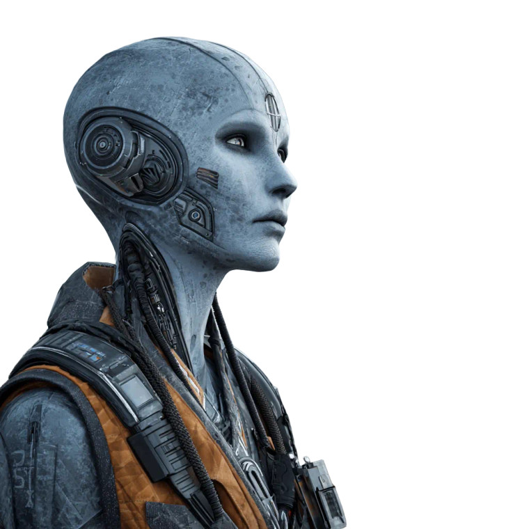 Futuristic Humanoid Portrait V9 Vinyl Car Decal Sticker – Waterproof & UV-Resistant 6.826666666666667"