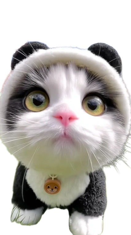 Panda Costume Cat V2 Vinyl Car Decal Sticker – Waterproof & UV-Resistant 4.8533333333333335"