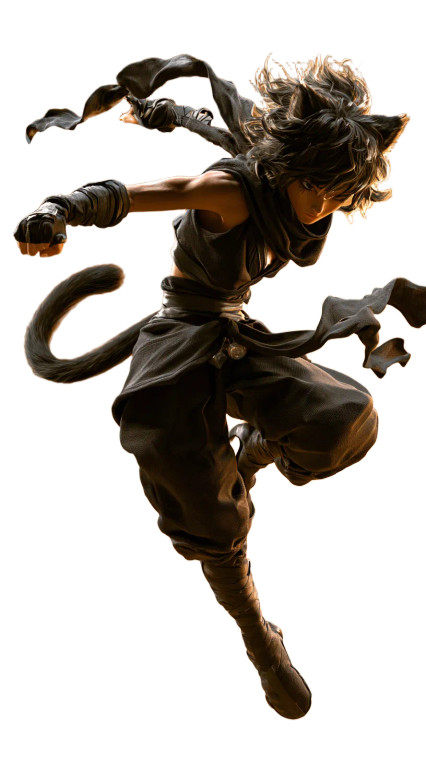 Catboy Ninja Leap Vinyl Car Decal Sticker – Waterproof & UV-Resistant 4.8533333333333335"
