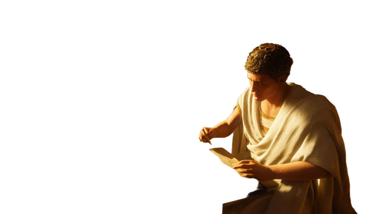 Roman Scribe Writing Vinyl Car Decal Sticker – Waterproof & UV-Resistant 5.4