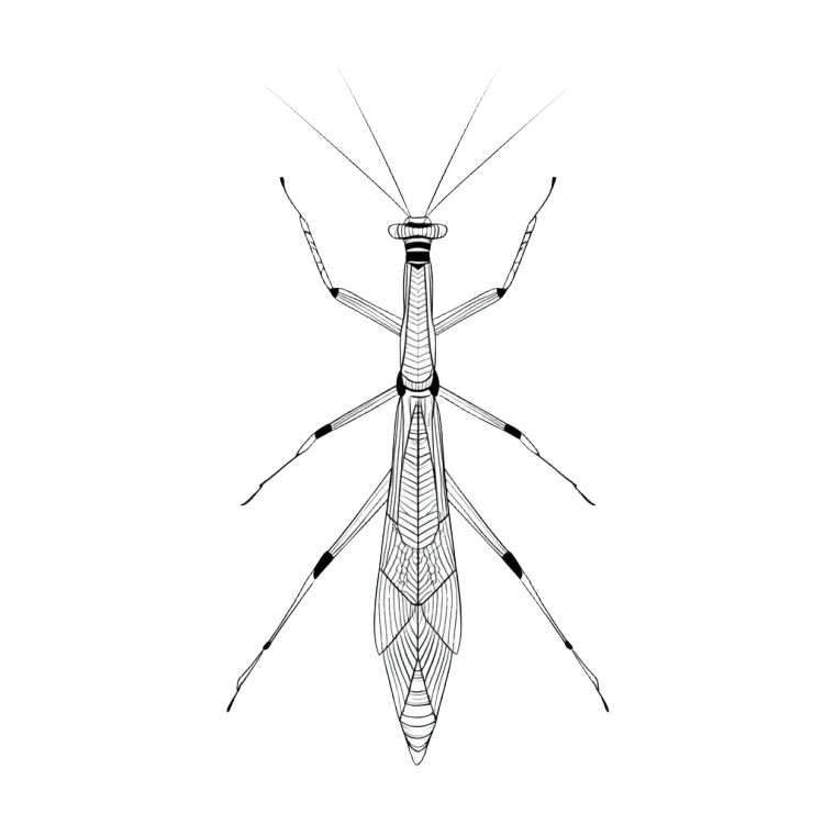 Stick Insect Vinyl Car Decal Sticker – Waterproof & UV-Resistant 3.4133333333333336"