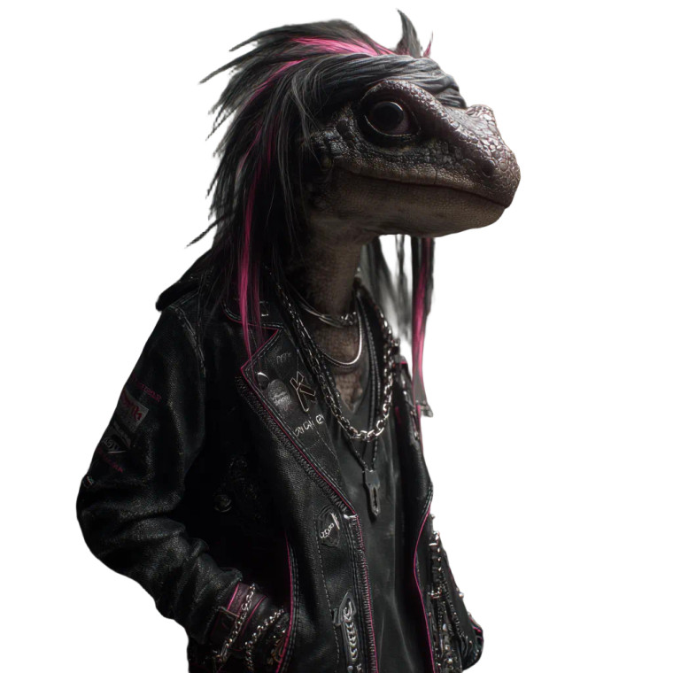 Emo Reptile Humanoid Vinyl Car Decal Sticker – Waterproof & UV-Resistant 6.826666666666667"