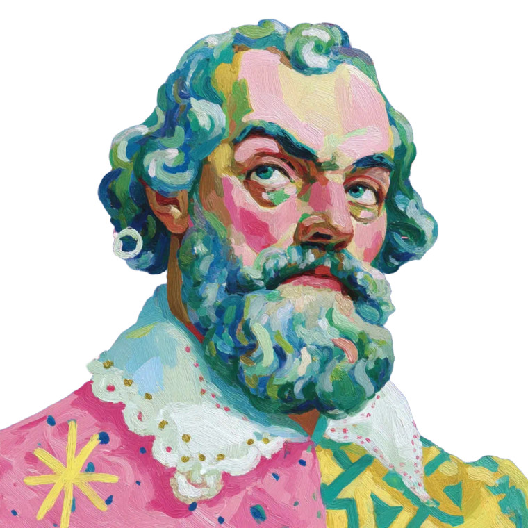 Galileo Pop Art Vinyl Car Decal Sticker – Waterproof & UV-Resistant 3.4133333333333336"