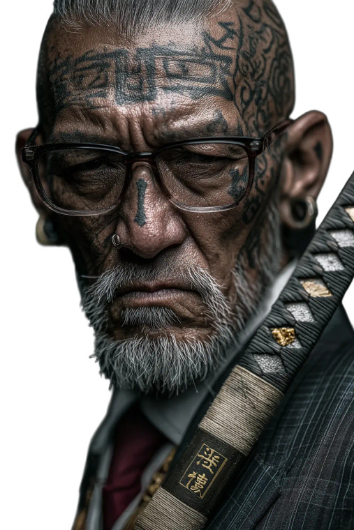 Yakuza Portrait V2 Vinyl Car Decal Sticker – Waterproof & UV-Resistant 4.4