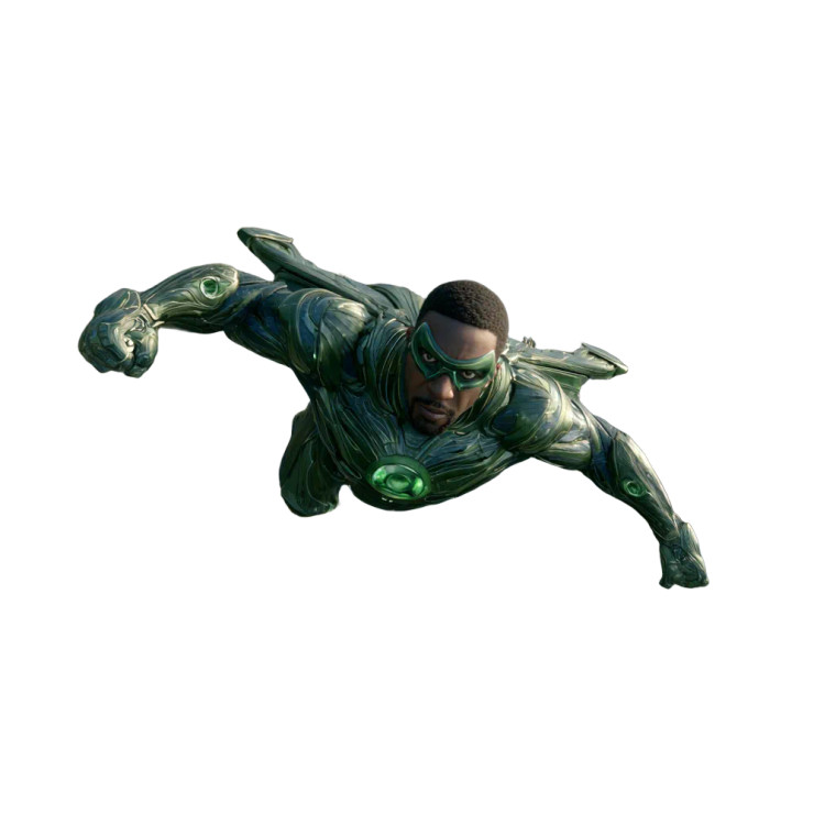 Green Lantern Flying Vinyl Car Decal Sticker – Waterproof & UV-Resistant 3.4133333333333336"