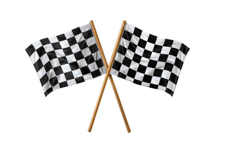 Checkered Flags V2 Vinyl Car Decal Sticker – Waterproof & UV-Resistant 5.97333333333333