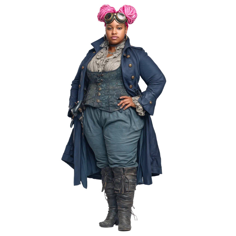 Pirate Woman Illustration Vinyl Car Decal Sticker – Waterproof & UV-Resistant 3.4133333333333336"