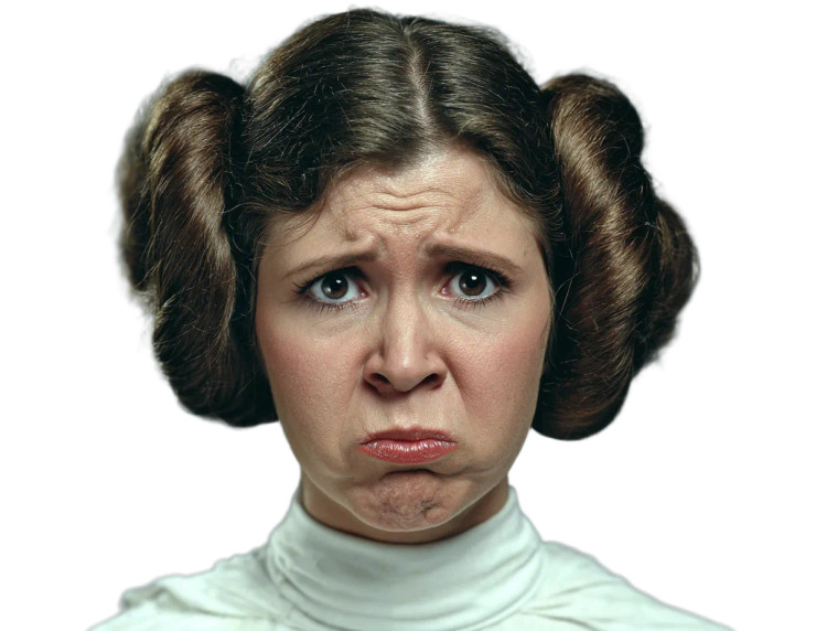 Scared Princess Leia Vinyl Car Decal Sticker – Waterproof & UV-Resistant 6.1866666666666665"