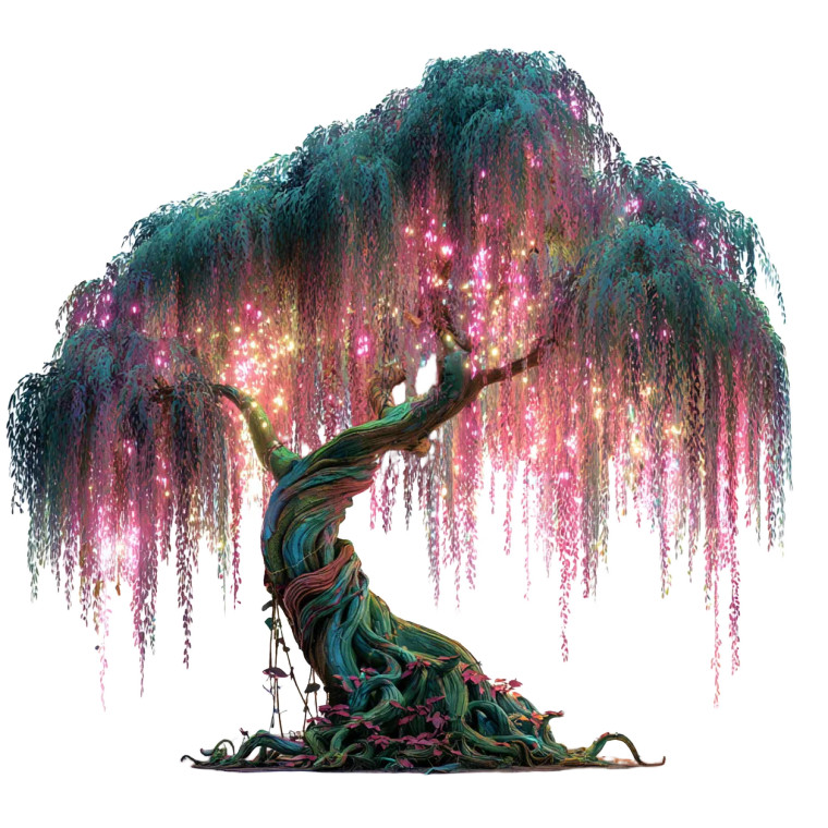 Burtonesque Fantasy Tree Vinyl Car Decal Sticker – Waterproof & UV-Resistant 6.826666666666667"