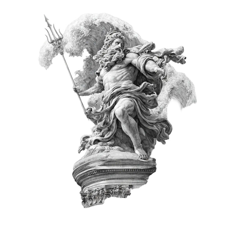 Poseidon Statue Drawing Vinyl Car Decal Sticker – Waterproof & UV-Resistant 6.826666666666667" Poseidon Statue Drawing Vinyl Car Decal Sticker – Waterproof & UV-Resistant 6.826666666666667"