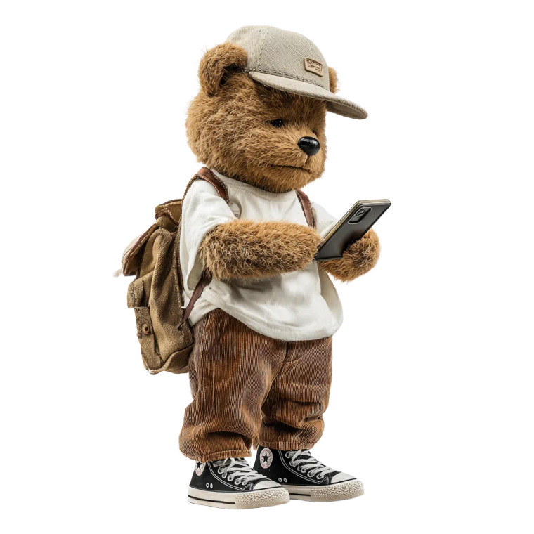 Cool Teddy Bear V2 Vinyl Car Decal Sticker – Waterproof & UV-Resistant 3.4133333333333336"