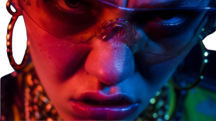 Glam-Punk Portrait Vinyl Car Decal Sticker – Waterproof & UV-Resistant 2.72"