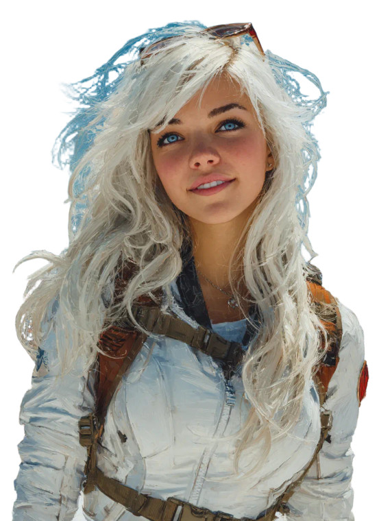 Futuristic White-Haired Girl V3 Vinyl Car Decal Sticker – Waterproof & UV-Resistant 4.1066666666666665"