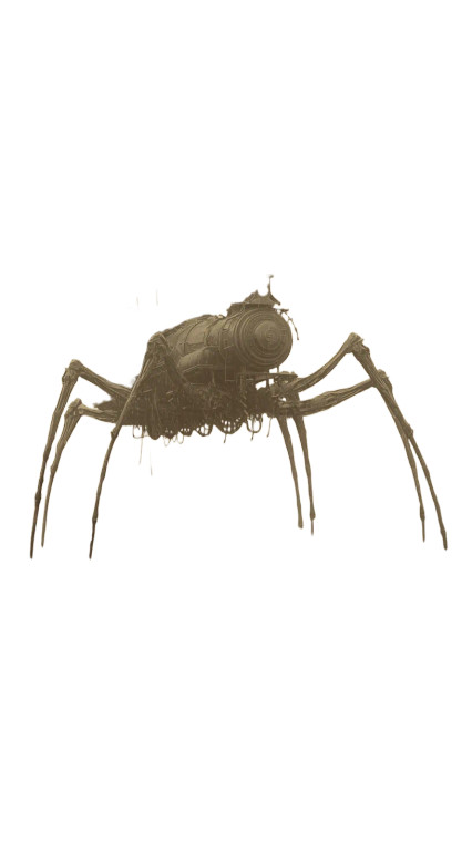 Biomechanoid Train Spider Vinyl Car Decal Sticker – Waterproof & UV-Resistant 4.8533333333333335"