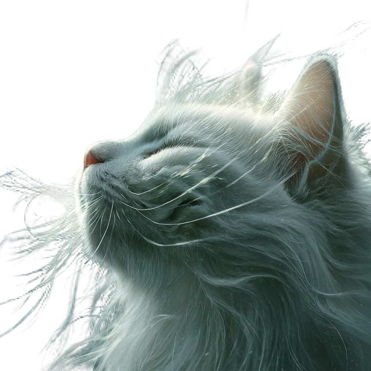 Mystical White Cat Vinyl Car Decal Sticker – Waterproof & UV-Resistant 3.4133333333333336"
