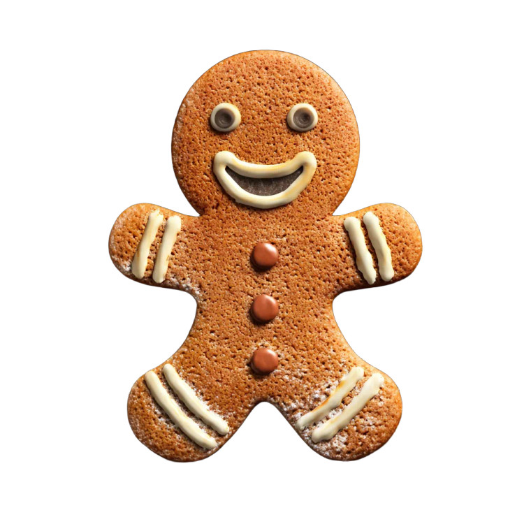Smiling Gingerbread Man Vinyl Car Decal Sticker – Waterproof & UV-Resistant 6.826666666666667"