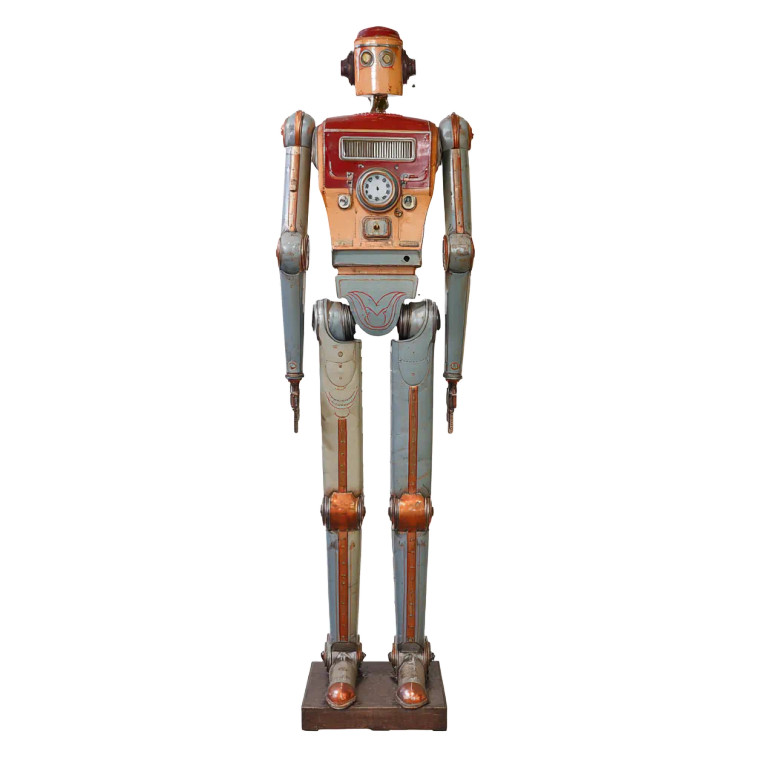 Standing Robot Vinyl Car Decal Sticker – Waterproof & UV-Resistant 3.4133333333333336"