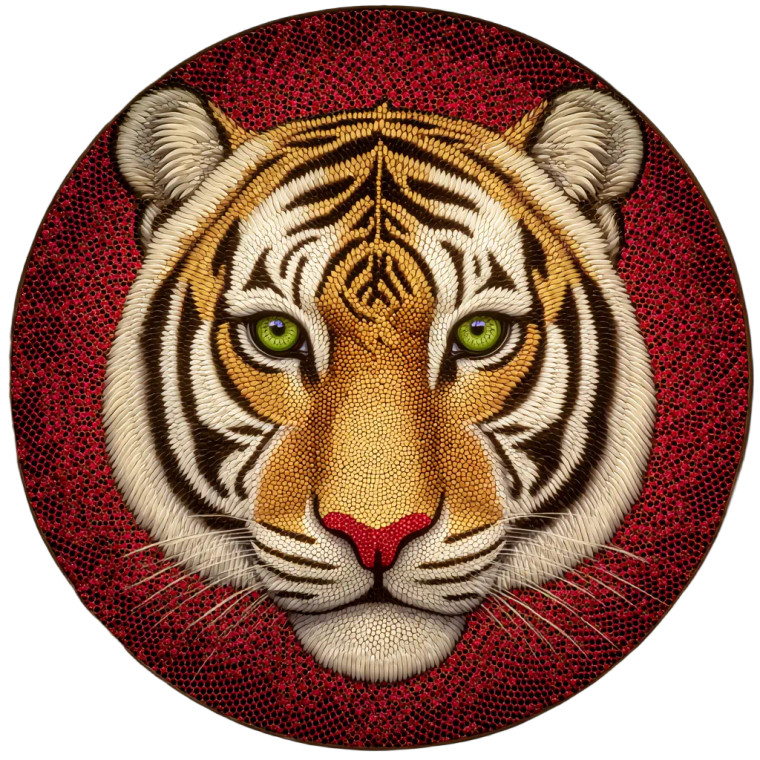 Painted Tiger Vinyl Car Decal Sticker – Waterproof & UV-Resistant 6.826666666666667"