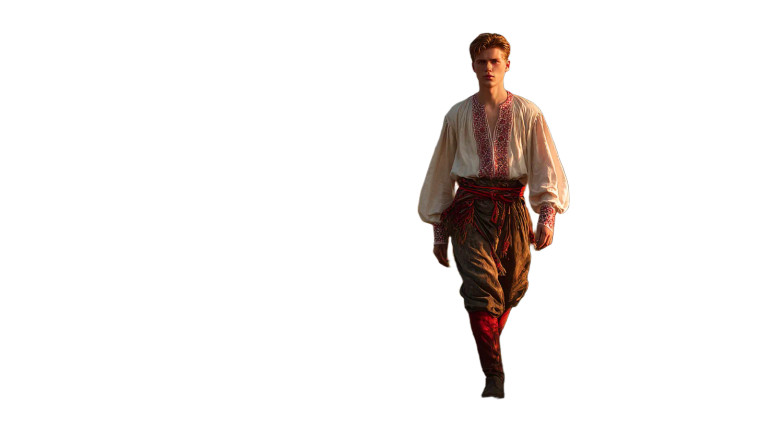 Slavic Fairytale Wanderer Vinyl Car Decal Sticker – Waterproof & UV-Resistant 2.72"