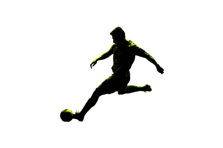 Silhouette Football Kick Vinyl Car Decal Sticker – Waterproof & UV-Resistant 2.986666666666667"
