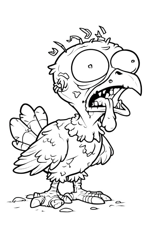 Zombie Mutant Turkey Vinyl Car Decal Sticker – Waterproof & UV-Resistant 4.4