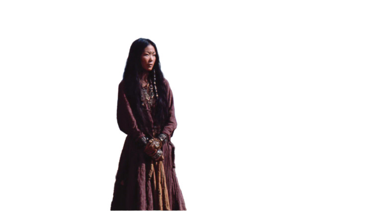 Asian Woman River Vinyl Car Decal Sticker – Waterproof & UV-Resistant 2.72"