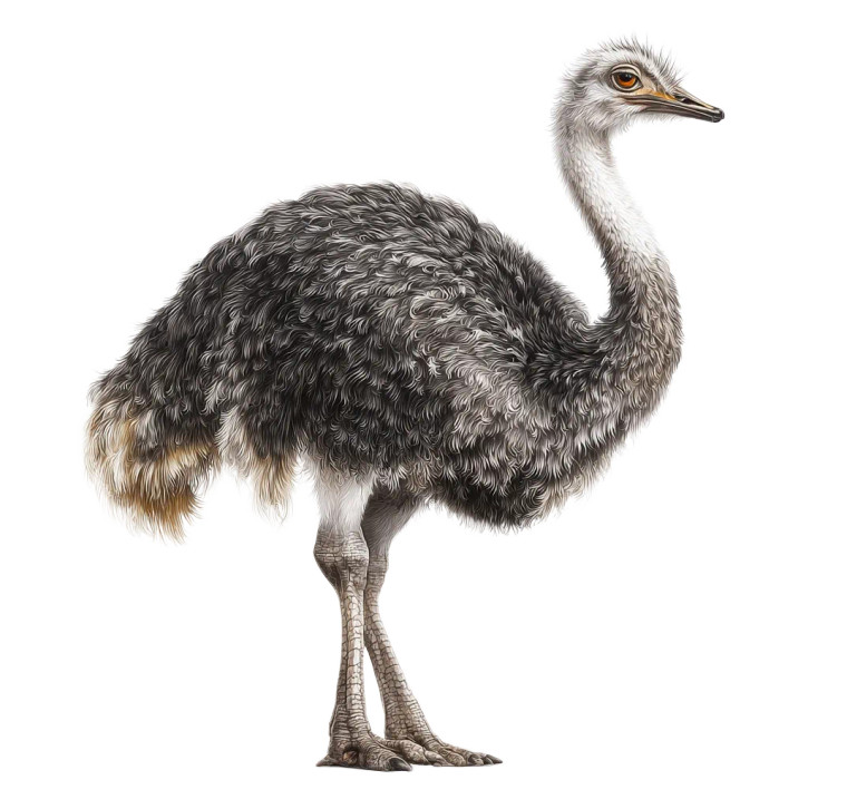Hyper-Realistic Ostrich Vinyl Car Decal Sticker – Waterproof & UV-Resistant 3.4133333333333336"