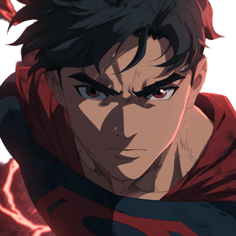 Superboy Anime Portrait Vinyl Car Decal Sticker – Waterproof & UV-Resistant 3.4133333333333336"