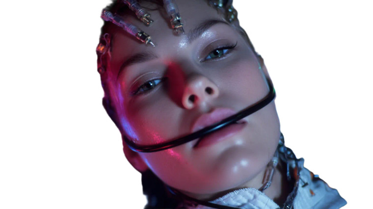 Futuristic Cyborg Milla Vinyl Car Decal Sticker – Waterproof & UV-Resistant 2.72"