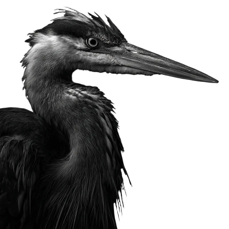 Blue Heron Portrait V2 Vinyl Car Decal Sticker – Waterproof & UV-Resistant 6.826666666666667"