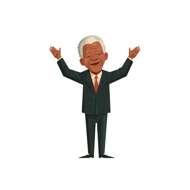 Nelson Mandela Figure Vinyl Car Decal Sticker – Waterproof & UV-Resistant 6.826666666666667"